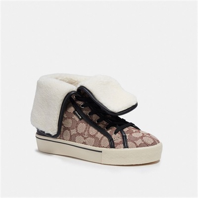 Adidași Dama Coach Citysole Foldover High Top Platforma In Signature Jacquard Negrii | Romania-438629