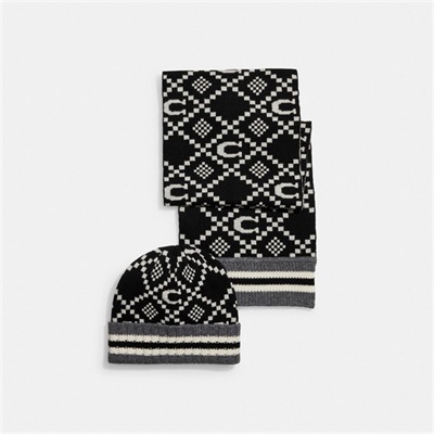 Esarfe Barbati Coach Jacquard Hat And Set Negrii | Romania-643527