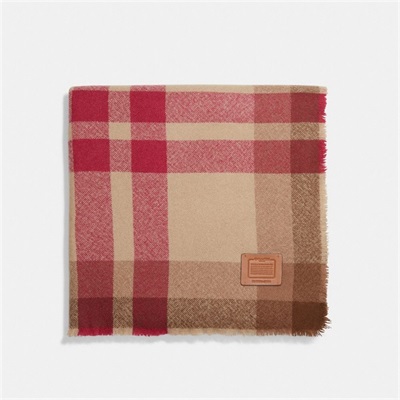 Esarfe Dama Coach Plaid Print Cashmere Blanket Cais | Romania-714586