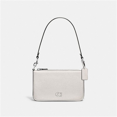 Geanta Barbati Coach Pouch With Signature Canvas Detail Albi | Romania-475096