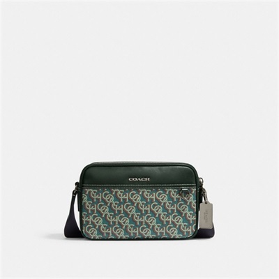 Geanta Crossbody Barbati Coach Graham With Coach Monogram Print Verzi | Romania-425031