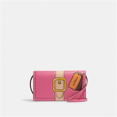 Geanta Crossbody Dama Coach Anna Foldover Clutch With Trompe L'oeil Print Colorati | Romania-253187