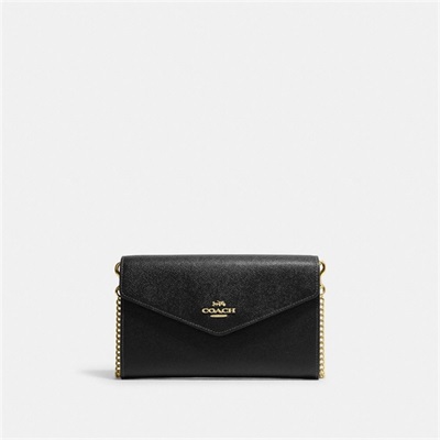 Geanta Crossbody Dama Coach Envelope Clutch Aurii Negrii | Romania-326950