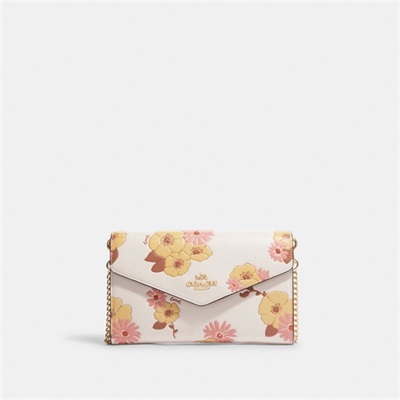 Geanta Crossbody Dama Coach Envelope Clutch With Floral Cluster Print Aurii Colorati | Romania-384196