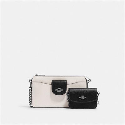 Geanta Crossbody Dama Coach Poppy Argintii Negrii Colorati | Romania-938206