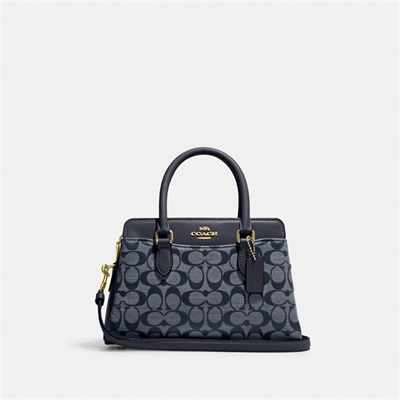 Geanta De Mana Dama Coach Mini Darcie In Signature Chambray Aurii Colorati | Romania-453280