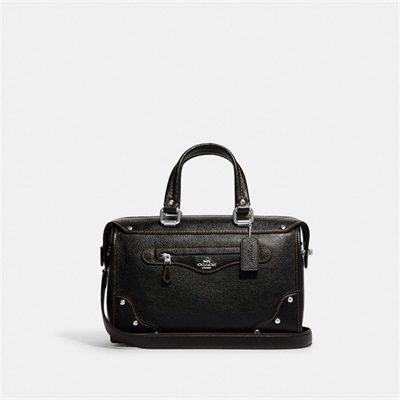 Geanta Satchel Dama Coach Millie Argintii Negrii | Romania-619824