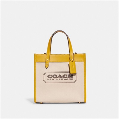 Geanta Tote Dama Coach Field 22 Bej Galbeni Aurii | Romania-487261