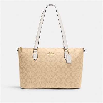 Geanta Tote Dama Coach Gallery In Signature Canvas Aurii Kaki Deschis | Romania-917862