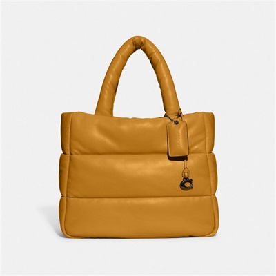 Geanta Tote Dama Coach Pillow Galbeni | Romania-590426