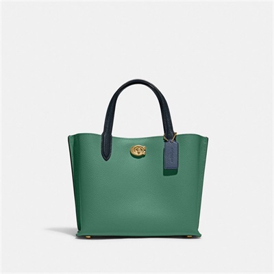 Geanta Tote Dama Coach Willow 24 In Colorblock Verzi Deschis Colorati | Romania-462805