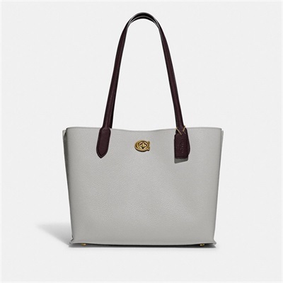 Geanta Tote Dama Coach Willow In Colorblock With Signature Canvas Interior Gri Colorati | Romania-092571