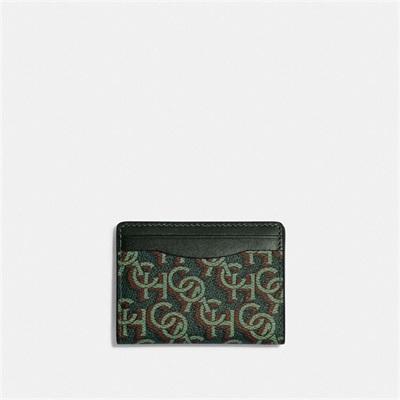 Husa Pentru Carduri Barbati Coach Magnetic With Coach Monogram Print Verzi | Romania-920716