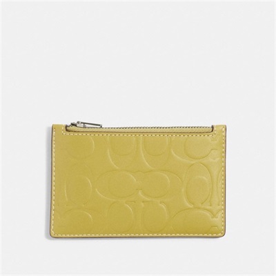 Husa Pentru Carduri Barbati Coach Zip In Signature Leather Negrii | Romania-321457