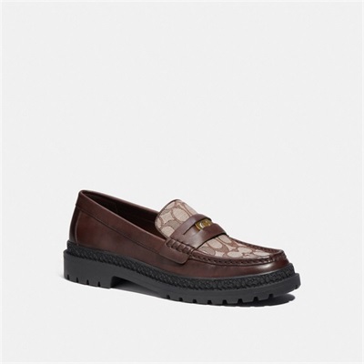 Loafers Barbati Coach With Signature Jacquard And Signature Coin Maro | Romania-583729