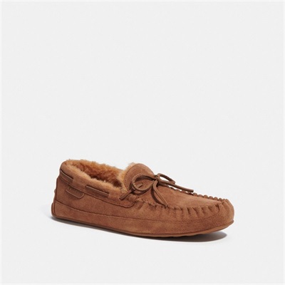 Mocasini Barbati Coach Fleece Shearling Kaki | Romania-687324