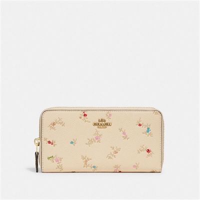 Portofel Dama Coach Accordion Zip With Antique Floral Print Albi | Romania-105239