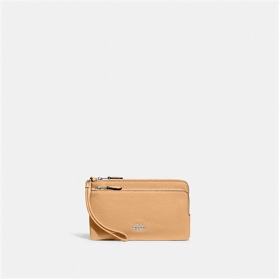 Portofel Dama Coach Double Zip Argintii | Romania-503286