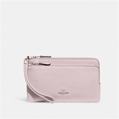 Portofel Dama Coach Double Zip Argintii Roz | Romania-978314