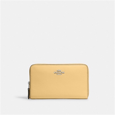 Portofel Dama Coach Medium Id Zip Argintii | Romania-246793