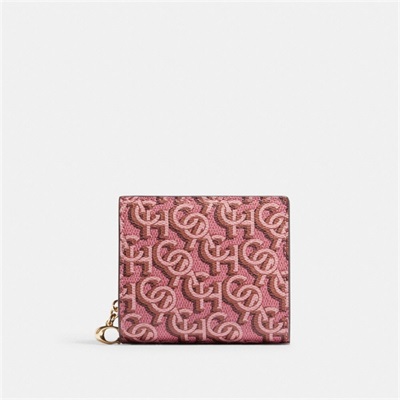 Portofel Dama Coach Snap With Coach Monogram Print Aurii | Romania-184625