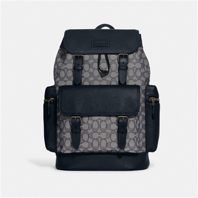 Rucsac Barbati Coach Sprint In Signature Jacquard Negrii Bleumarin | Romania-678932