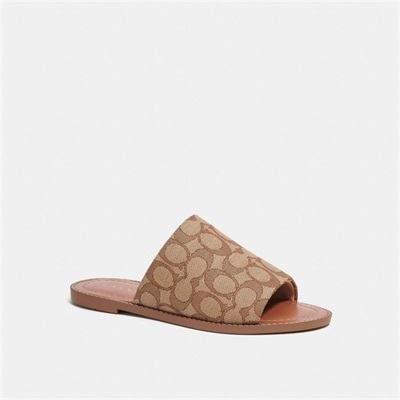 Sandale Dama Coach Hazel In Signature Jacquard Kaki | Romania-912846