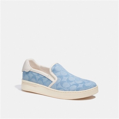 Slip On Sneakers Dama Coach Wells Albastri | Romania-765023