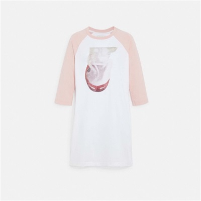 Topuri Dama Coach Coach X Tom Wesselmann Baseball Rochie In Organic Cotton Albi | Romania-059831