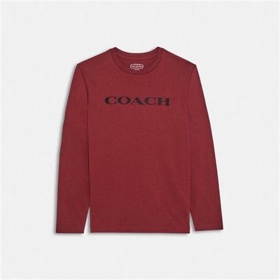 Tricouri Barbati Coach Essential Long Sleeve In Organic Cotton Visinii | Romania-065918