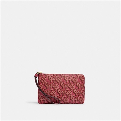 Wristlets Dama Coach Corner Zip With Coach Monogram Print Aurii | Romania-478196