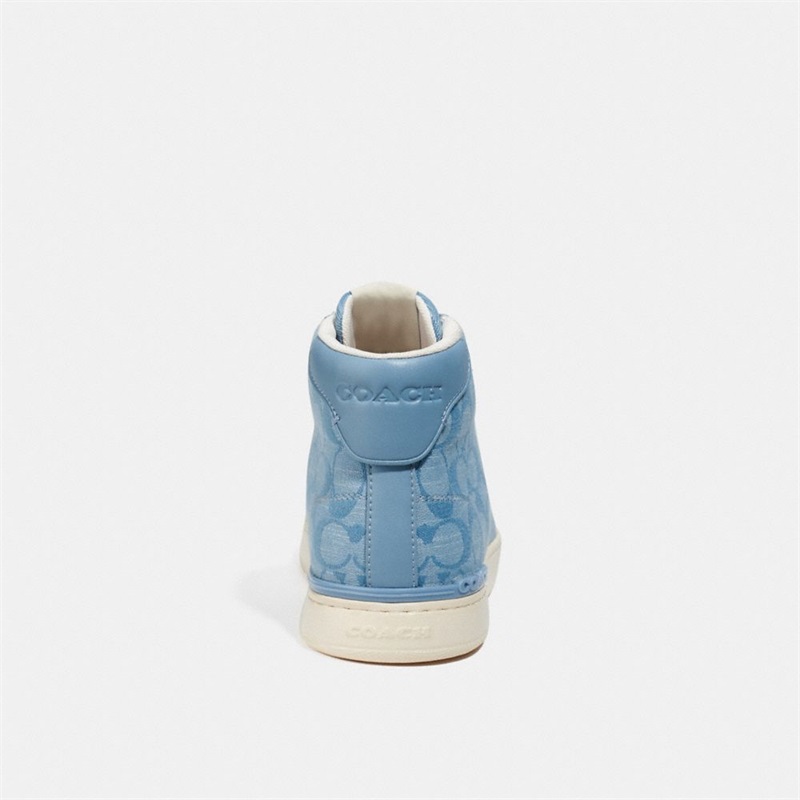 Adidași Barbati Coach Clip High Top In Signature Chambray Flori | Romania-726319