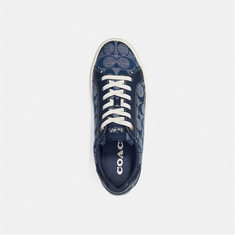 Adidași Barbati Coach Clip Low Top In Signature Chambray Bleumarin | Romania-682147