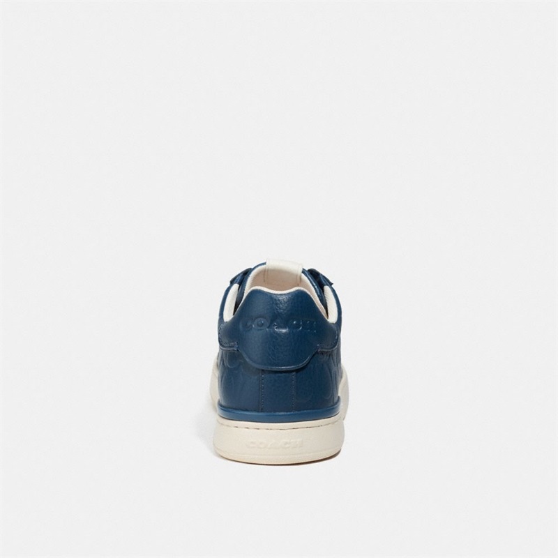 Adidași Barbati Coach Lowline Low Top In Signature Leather Albastru Deschis | Romania-948653