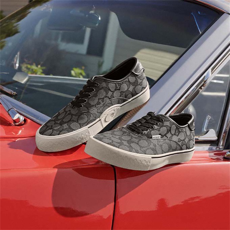 Adidași Barbati Coach Skate Lace Up In Signature Jacquard Negrii | Romania-270653