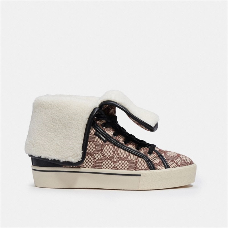 Adidași Dama Coach Citysole Foldover High Top Platforma In Signature Jacquard Negrii | Romania-438629