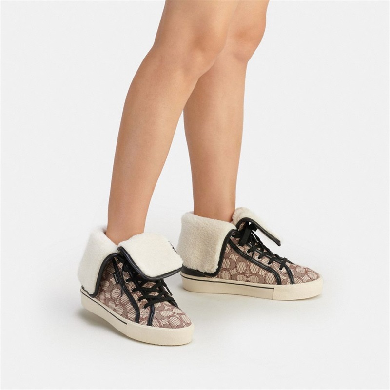 Adidași Dama Coach Citysole Foldover High Top Platforma In Signature Jacquard Negrii | Romania-438629