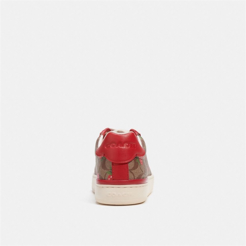 Adidași Dama Coach Clip Low Top In Signature Canvas With Wild Strawberry Print Rosii | Romania-019872