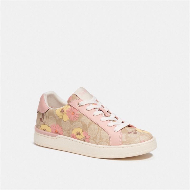 Adidași Dama Coach Clip Low Top In Signature Canvas With Floral Print Roz | Romania-538021