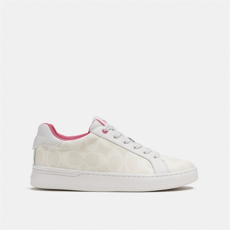 Adidași Dama Coach Clip Low Top In Signature Canvas Albi | Romania-962715