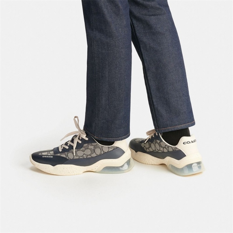 Alergători Barbati Coach Citysole In Signature Jacquard Bleumarin | Romania-934517