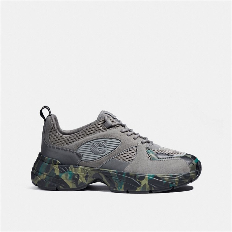 Alergători Barbati Coach Tech With Camo Print Gri Camuflaj | Romania-951486