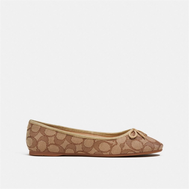 Balerini Dama Coach Alina In Signature Jacquard Kaki | Romania-413975