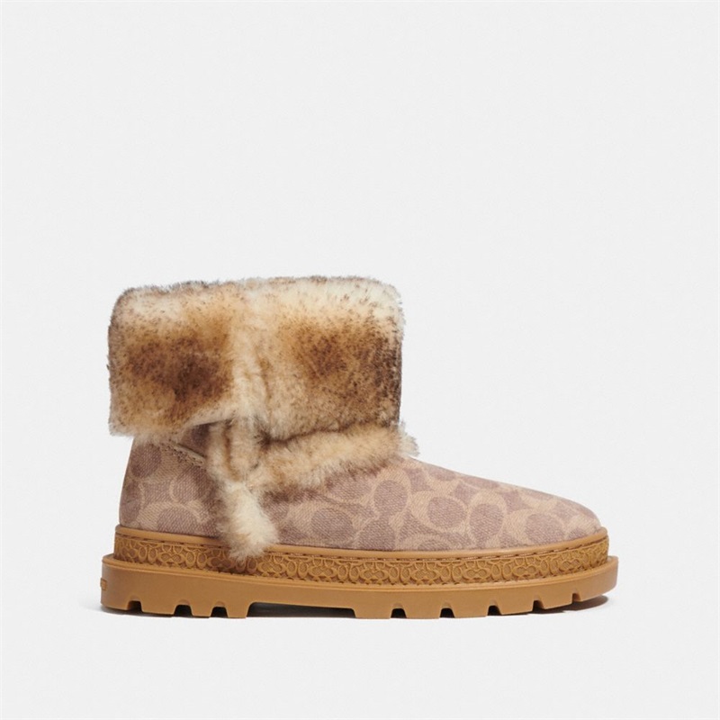 Bocanci Dama Coach Folded Stone Shearling Maro | Romania-416928