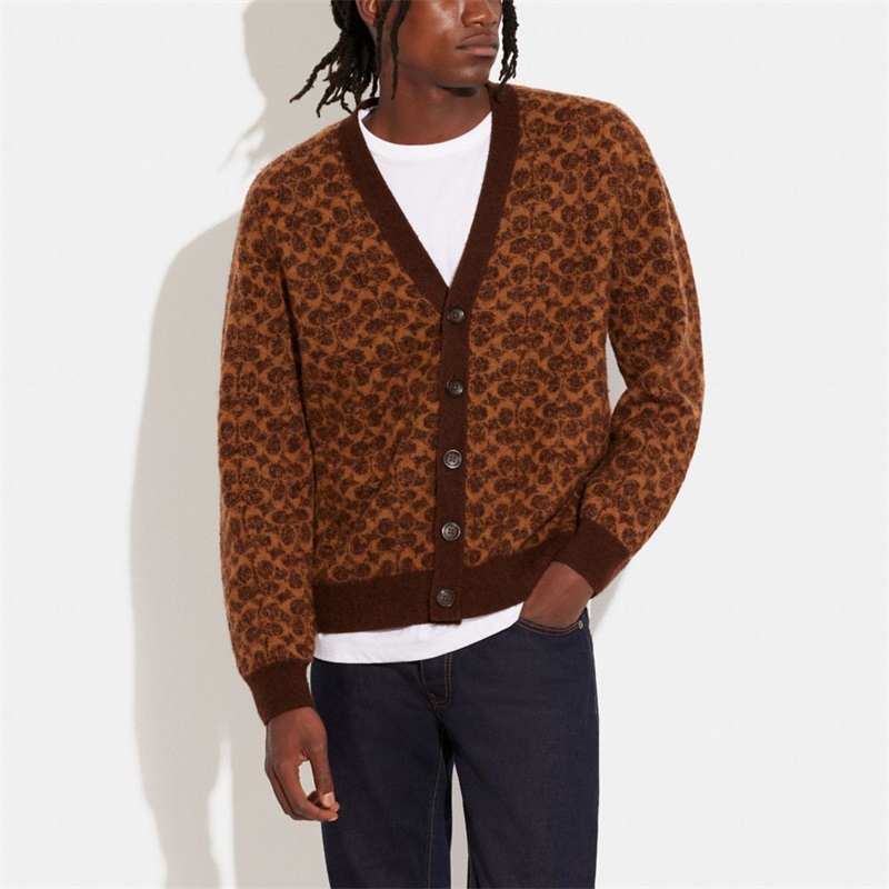 Cardigan Barbati Coach Signature Maro Inchis | Romania-429365