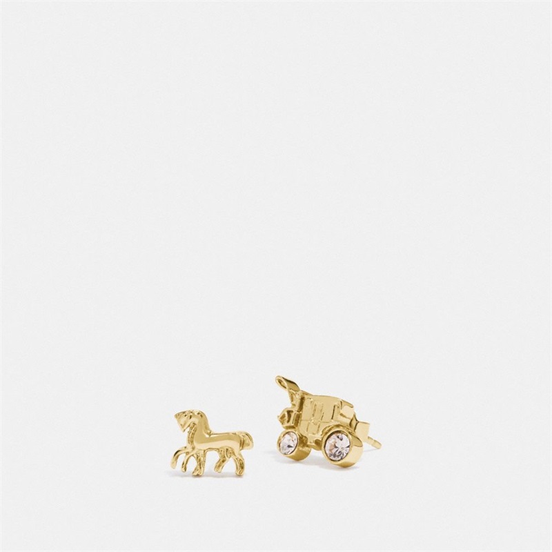 Cercei Dama Coach Horse And Carriage Stud Aurii | Romania-530784