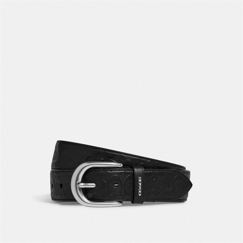 Curea Dama Coach 38 Mm, Harness Buckle Argintii Negrii | Romania-204876