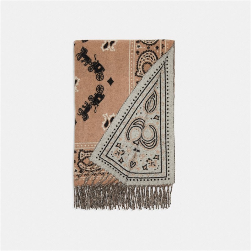 Esarfe Dama Coach Signature Bandana Print Oversized Cais | Romania-596128