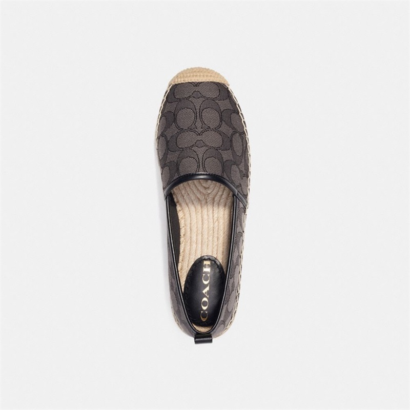 Espadrile Dama Coach Codi In Signature Jacquard Negrii | Romania-546831