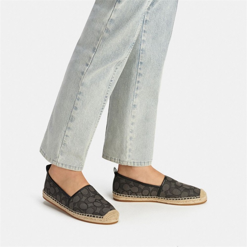 Espadrile Dama Coach Codi In Signature Jacquard Negrii | Romania-546831